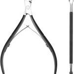 Cuticle Nipper with Cuticle Pusher-Professional Grade Stainless Steel Cuticle Remover & Cutter-Durable Manicure and Pedicure Tool